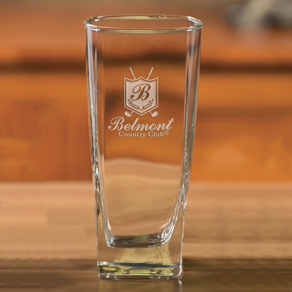 Deluxe Tall Beer  Sterling Cut Glass