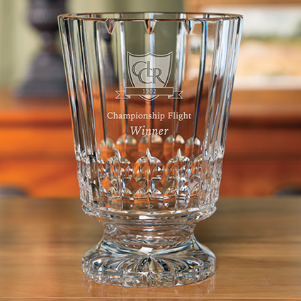 Victory Trophy Cup  Sterling Cut Glass