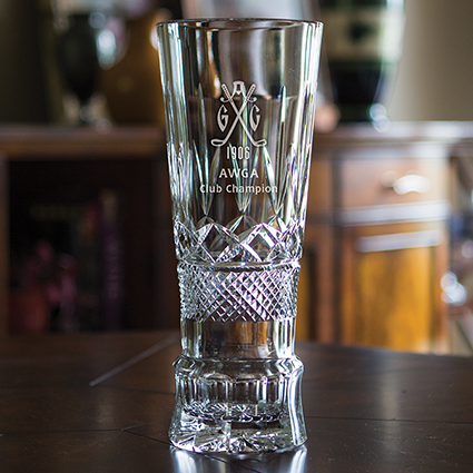 Victory Trophy Cup  Sterling Cut Glass