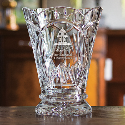 Victory Trophy Cup  Sterling Cut Glass