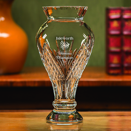 Victory Trophy Cup  Sterling Cut Glass