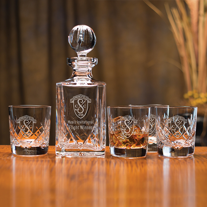 'Enzo' Whisky/Scotch Decanter 32 Oz Premium Quality Crystal Glass D 